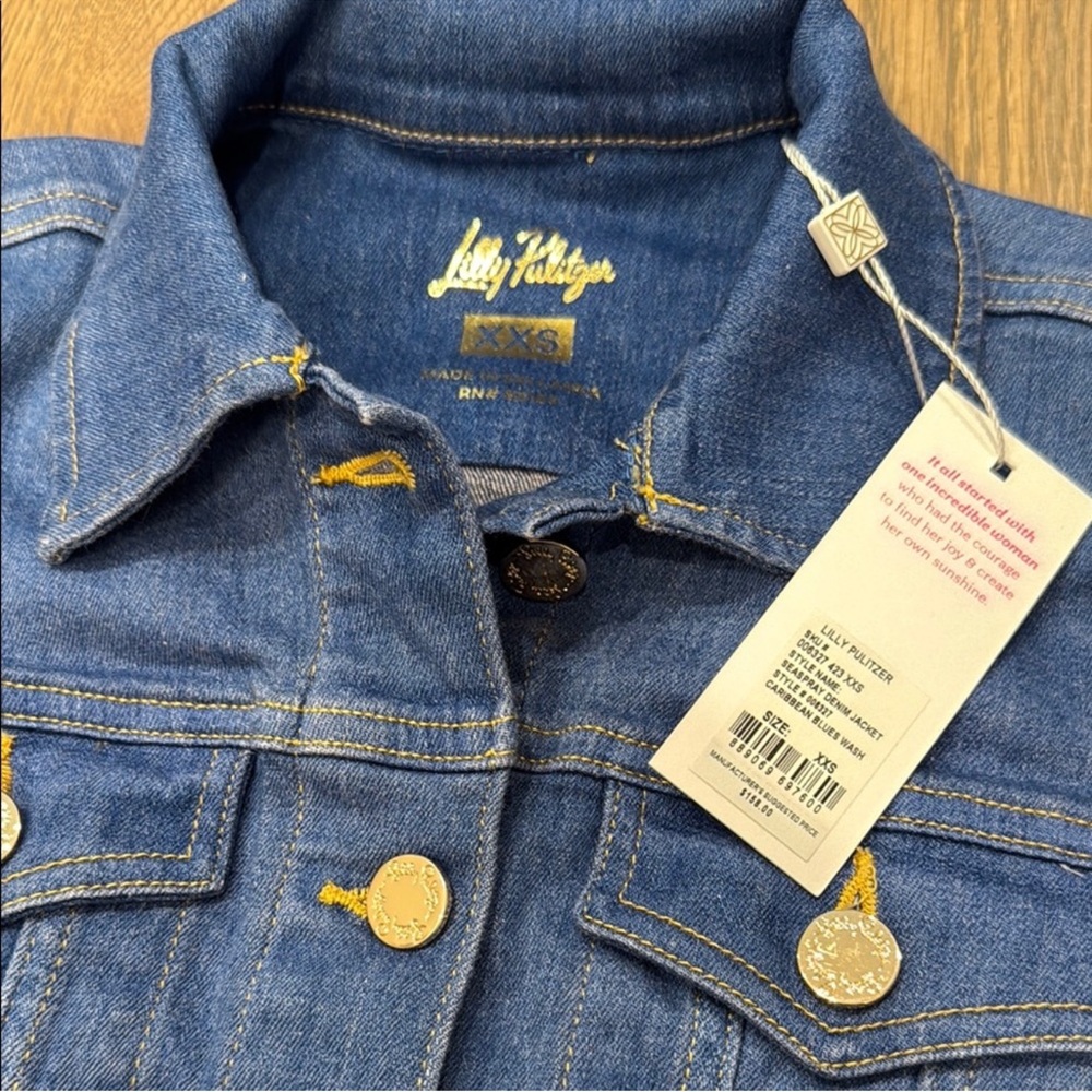 Lilly Pulitzer Denim Seaspray Jacket - Picture 3 of 7